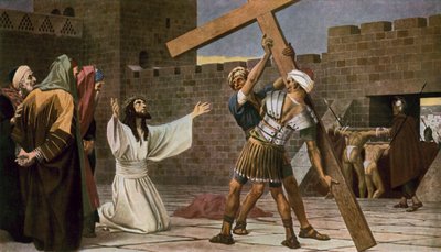 Jesus nimmt sein Kreuz an von Unbekannt Unbekannt